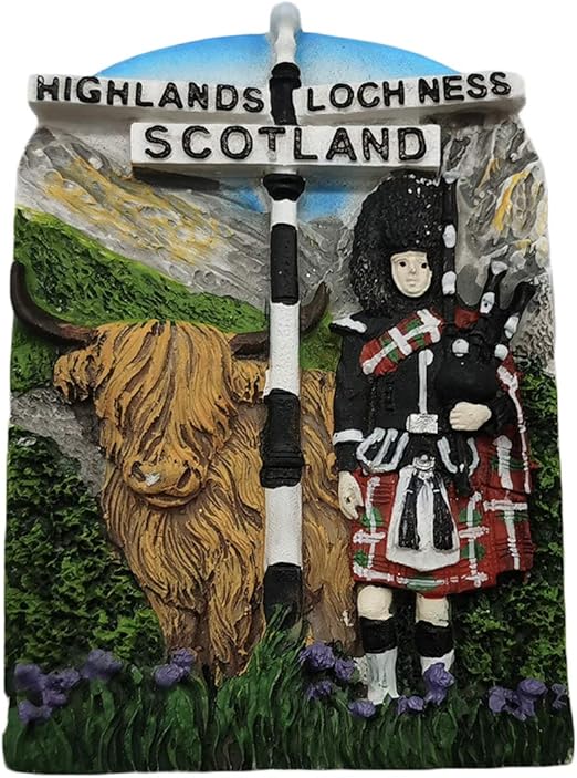 Scotland 3D Highlands Loch Ness Refrigerator Travel Sticker