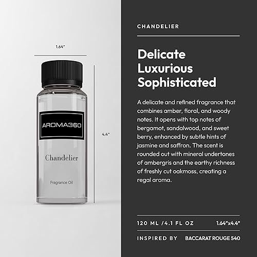 Miniatura 188 de Aroma360 Dream On - Mezcla de aceites aromáticos – 16.9 fl oz – Aceite difusor de aromaterapia perfumado con té blanco sereno, aloe vera curativo