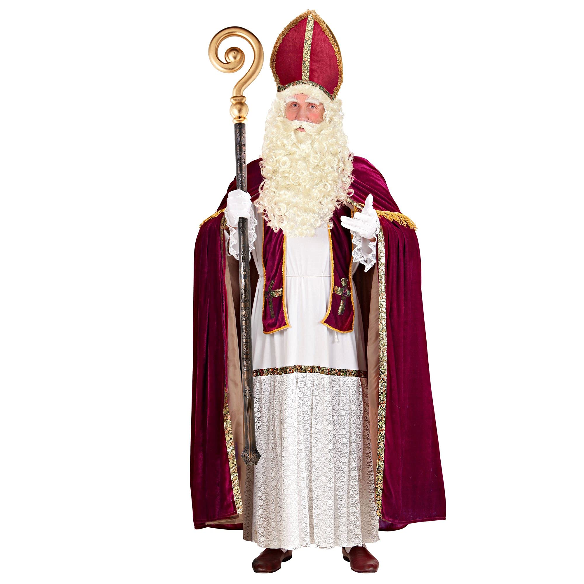 W WIDMANN MILANO Party Fashion - Erzbischof Kostüm Herren | 5-teiliges Set, Bischofs- und Nikolauskostüm für Karneval und Mottoparty