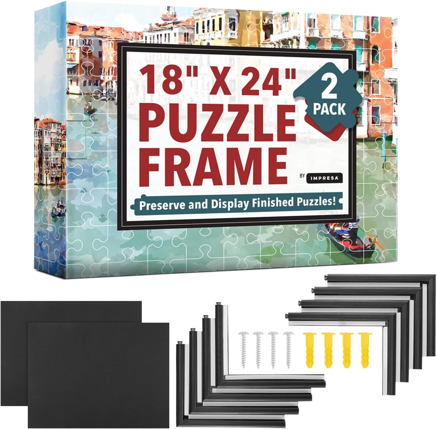[2 Pack] Puzzle Frame Kit to Display Your Puzzles Easy to