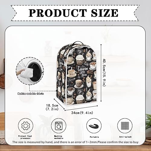 Vista 114 de doginthehole Hummingbird Blender Covers for Kitchen, Washable Appliance Covers Anti Fingerprint Stain Resistant Polyester Blender Dust Cover