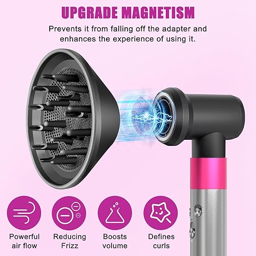 Miniatura 2 de Juego de accesorios de difusor y adaptador para Dyson Airwrap, para Airwrap Styler en una combinación de secador de pelo