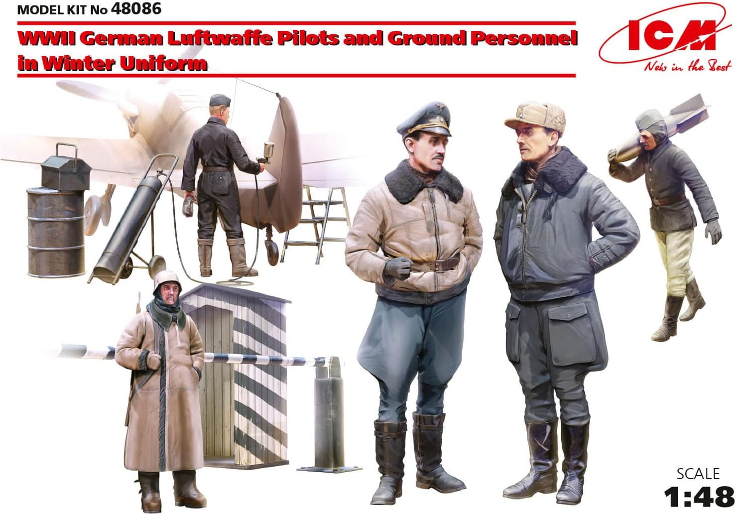 ICM Models Luftwaffe Pilots and Ground Personnel in Winter Uniform Building Kit