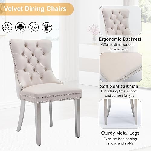 Miniatura 4 de Juego de 4 mesas de comedor redondas de vidrio para 4, juego de mesa de cocina pequeña para 4, mesa redonda de vidrio de 35 pulgadas, juego de 4 4