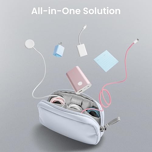 Vista 157 de tomtoc Estuche organizador de accesorios de viaje para electrónicos y cables, para teléfono, Airpods, unidad USB y artículos diarios y esenciales