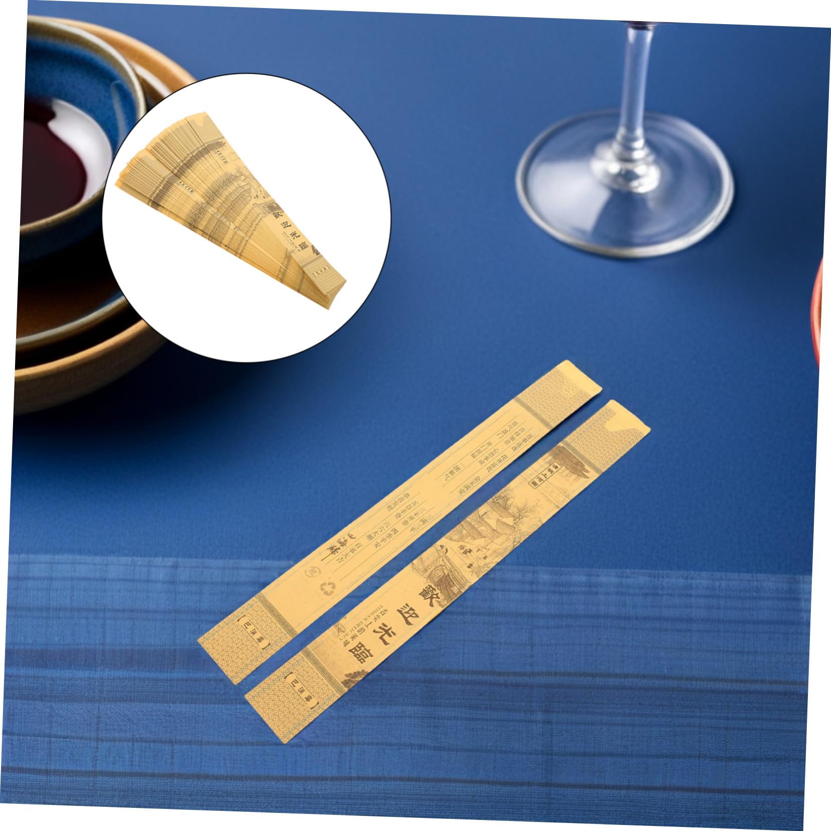COLLBATH Lot De 1 000 Pochettes pour Baguettes De Style Japonais pour Cuisine Restaurant Service De Cuisine Couverts Salle À Manger Sacs De Transport pour Baguettes Pochettes en
