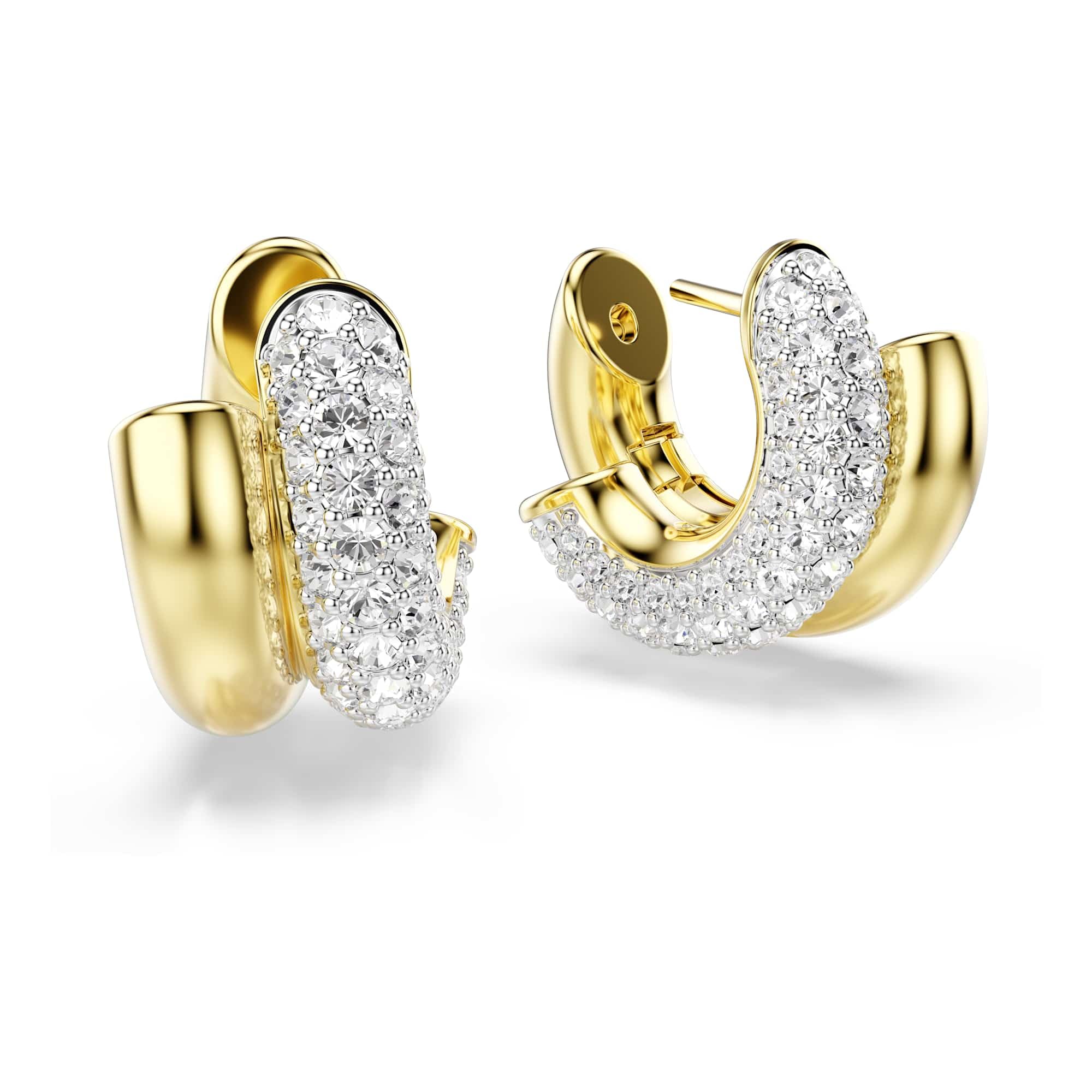 Swarovski Dextera Collezione Orecchini a cerchio, Taglio rotondo, Mini, Bianco