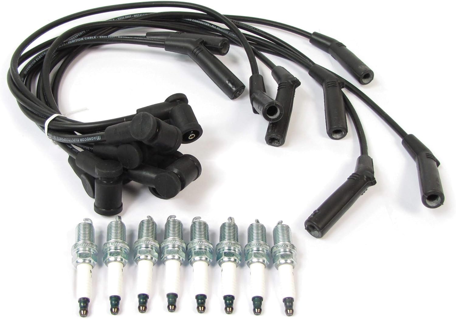 Atlantic British Ltd. Spark Plug and Ignition Wire Kit NLP100320 for Land Rover Discovery 2 and Range Rover P38 (Bosch Engine)