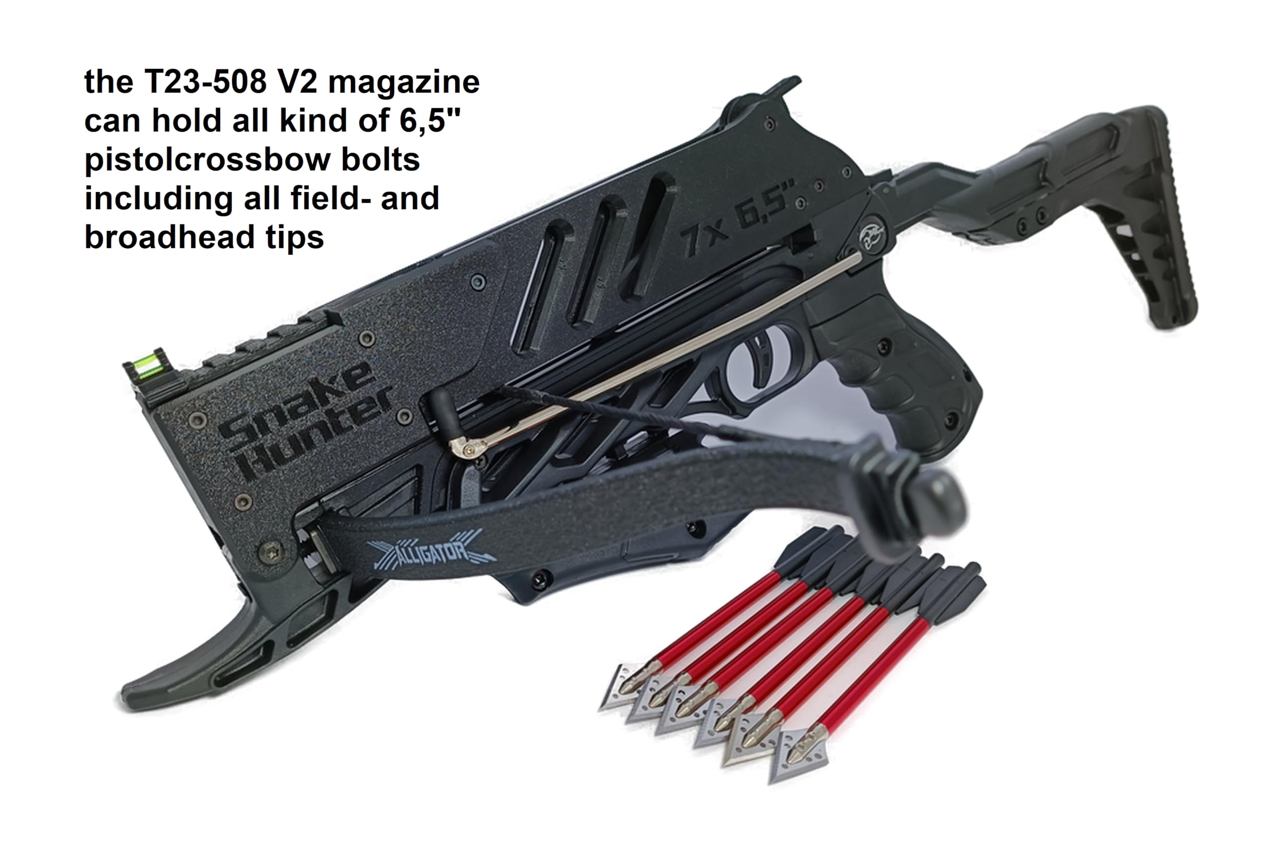 SMB T23-508 V2 magazynek do kuszy pistoletowej Man Kung Alligator i podobnych modeli kuszy, np. Anglo Arms 360