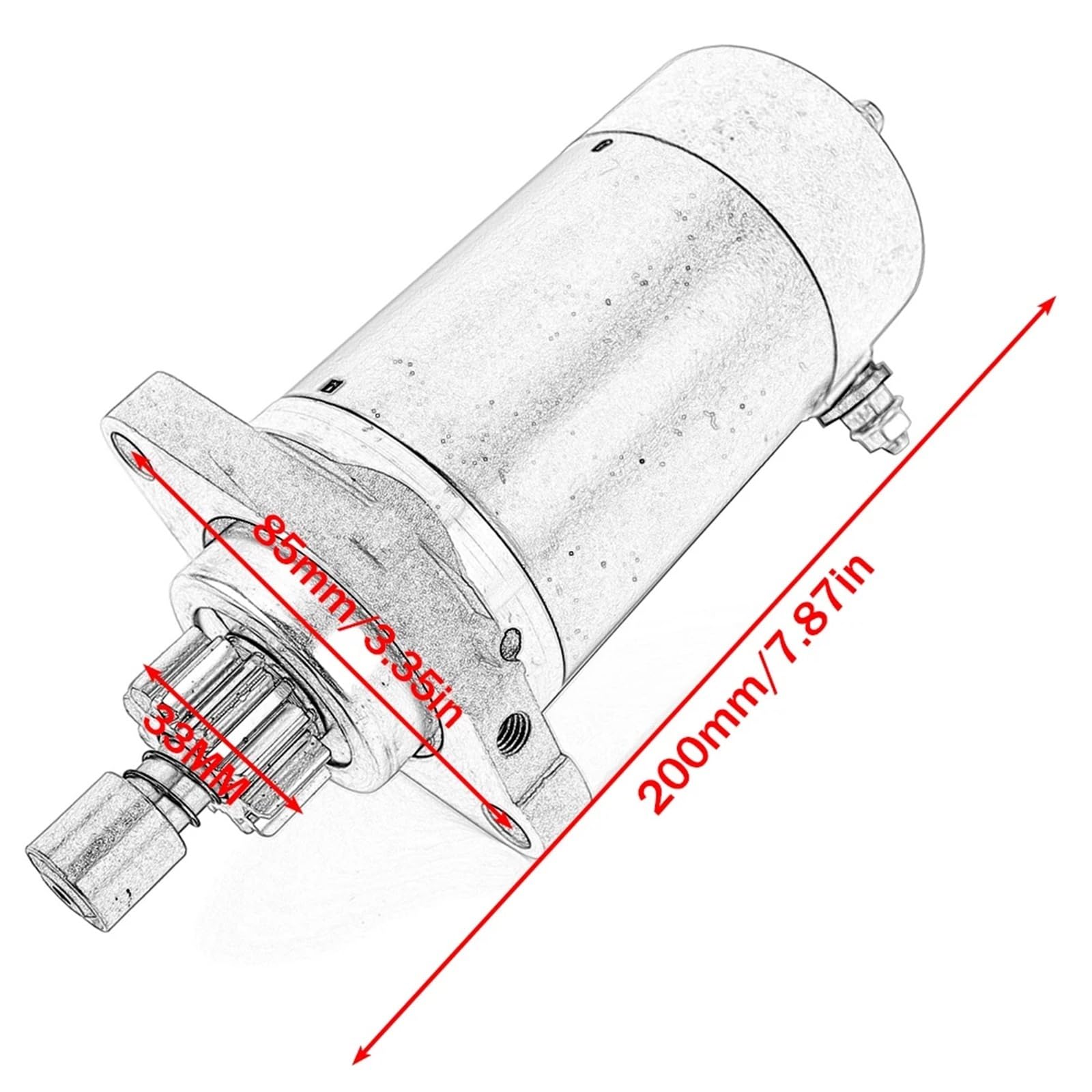 Motor de arranque 6J4-81800-00 compatible con motor Yama de 2 tiempos
