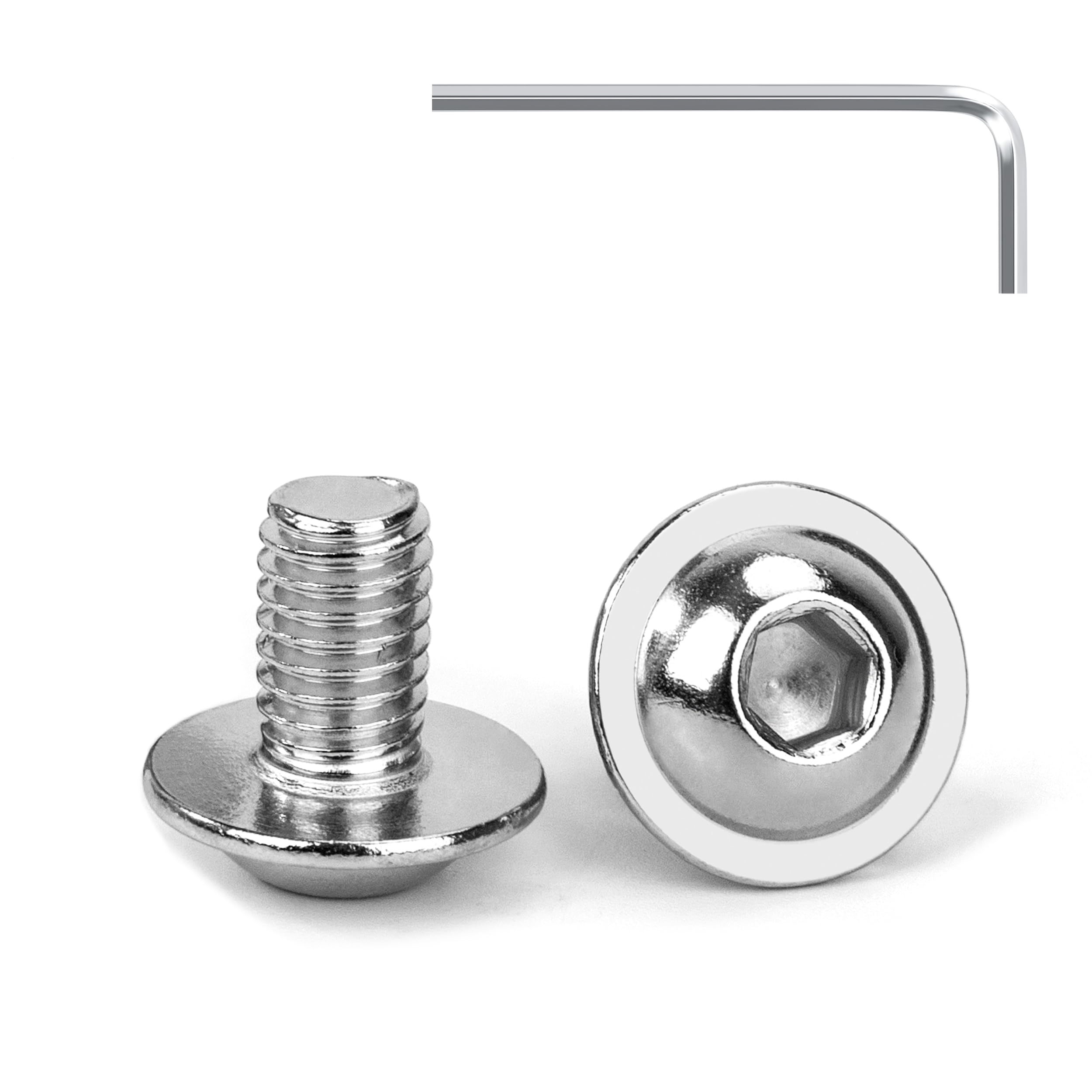 20 Viti A Testa Piatta M4x25mm Acciaio Inox A2 - Bulloni Esagonali Per Mobili E Meccanica