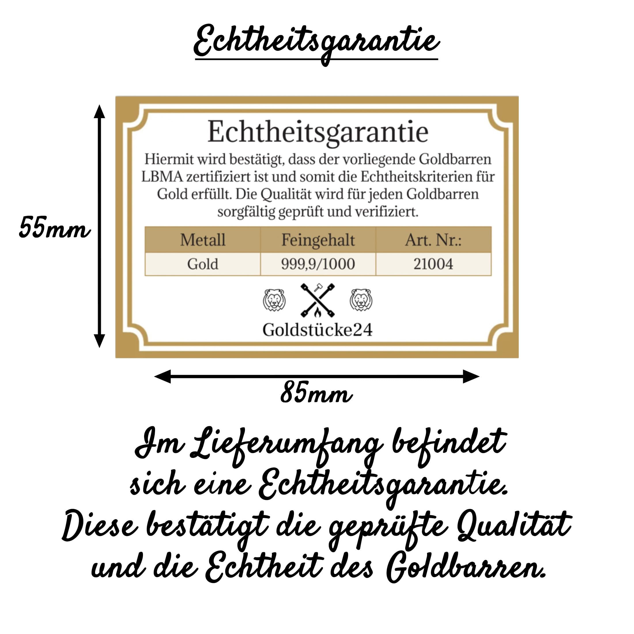 Goldbarren 2 g Geschenk - 2 Gramm Gold - Heraeus - Feingold 999.9 - LBMA Zertifiziert - NEU