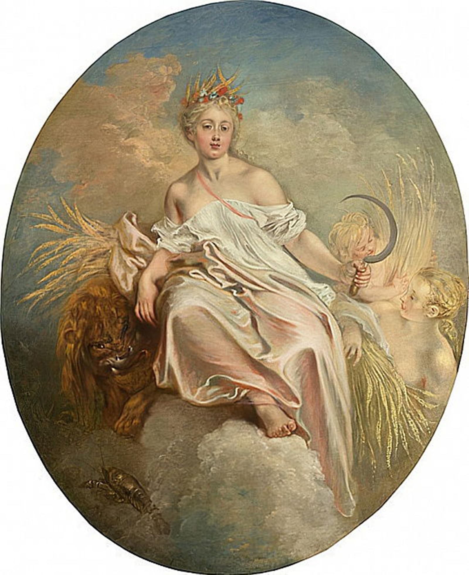 ARTXLXXBN Famous Art Print Poster Vintage Wall Art Ceres by Jean Antoine Watteau Canvas Art Poster for Home Decor 60x90cm