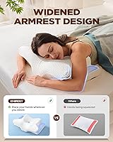Vista 4 de Dream Without Pain - Almohada cervical cervical para dormir, almohadas ergonómicas para dormir de lado para adultos, almohada ortopédica refrescante