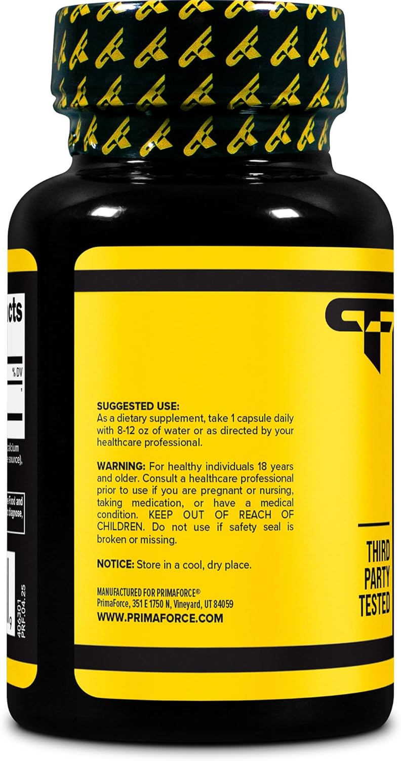 Primaforce TUDCA (Tauroursodeoxycholic Acid) 30 Servings, 500mg Tudca Per Serving | Premium Quality Bile Salts - Gluten Free, Non-GMO Supplement