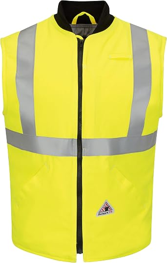 Bulwark FR Mens Hi-vis Insulated Vest With Reflective Trim