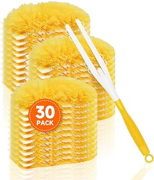 SetSail 30 Count Duster Refills for Swiffer Duster with 1 Handle Dusters for Cleaning Disposable Duster Refill Multi Surface 360 Duster Cleaner Kit for Ceiling Fan, Blind, Furniture