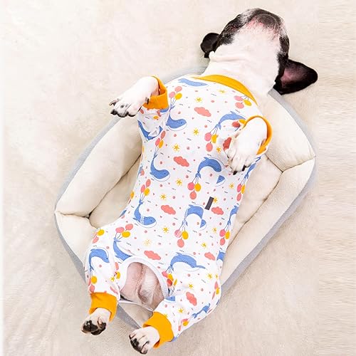 Miniatura 6 de Traje de recuperación de cirugía para perros, mameluco para cirugía hembra, perros machos, pijamas de manga larga, mameluco para perros pequeños,