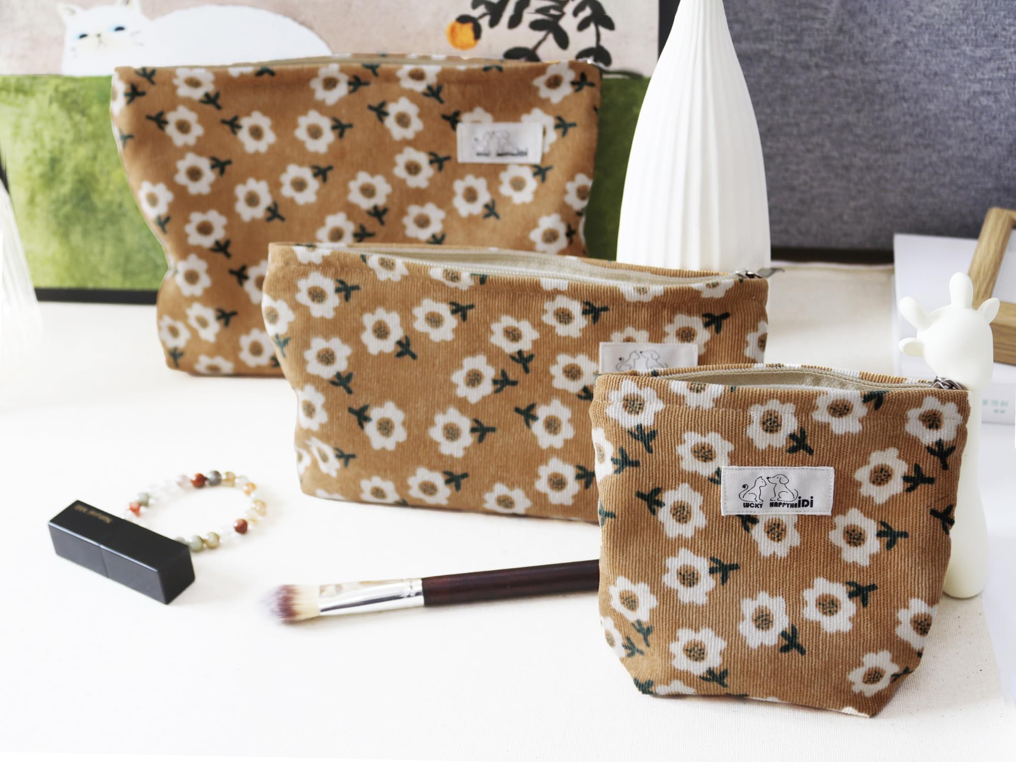 HAPPYHEIDI Makeup Pouch Organizer
