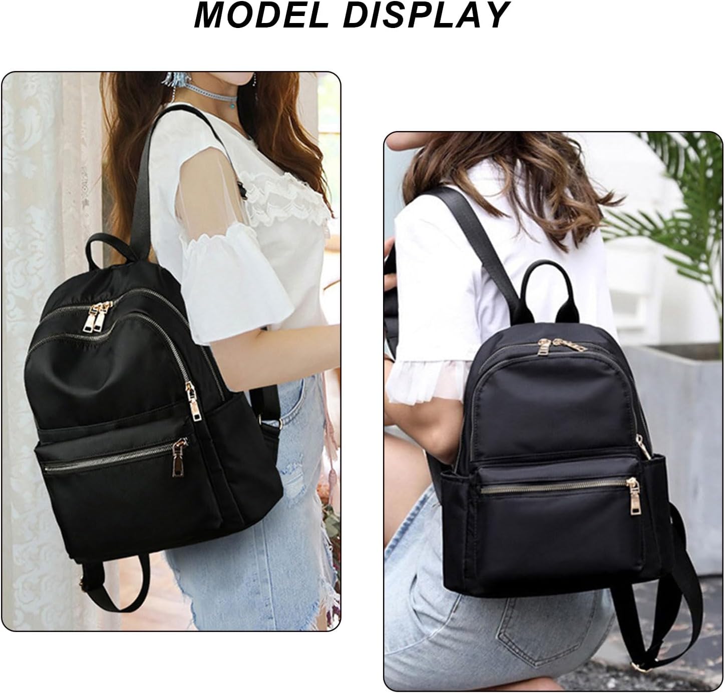 Backpack Purse for Women, Anti Theft Backpack Fashion Backpack Purses, Womens Backpack Purse Travel Purse, Travel Backpack Satchel Handbags Ladies Shoulder Bags Cute Backpack (Black) - Image 7