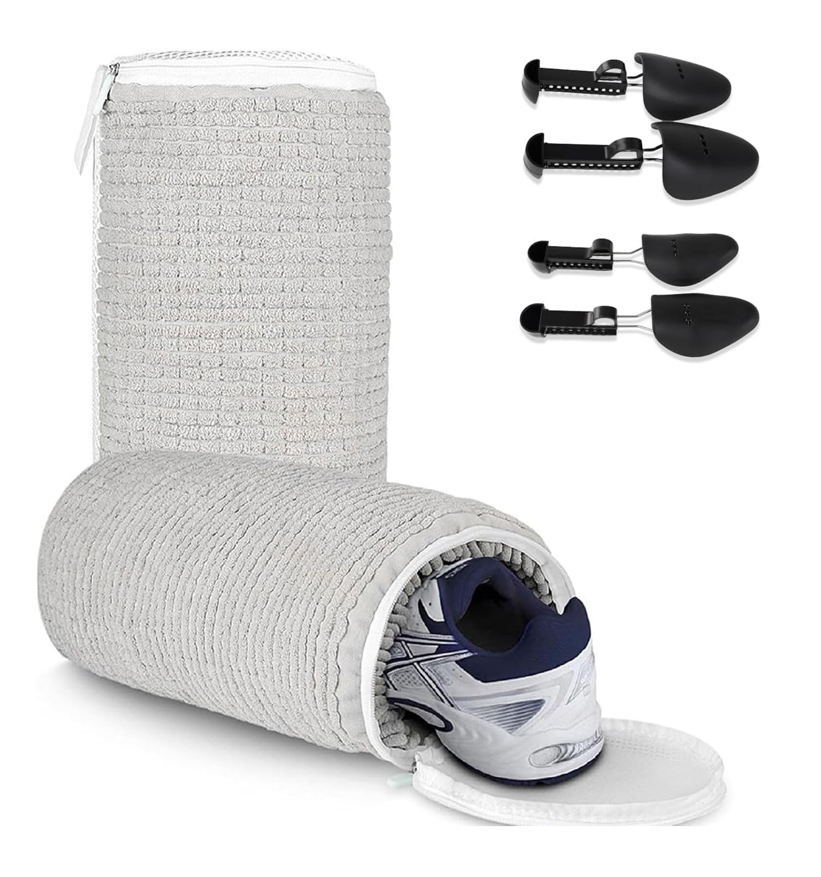 Konbison Reusable Sneaker Bag for Washing Machine And Dryer With Anti-Deformation, Breathable Mesh, Anti-Reverse Zipper, Hanging Design, Will Not Fade