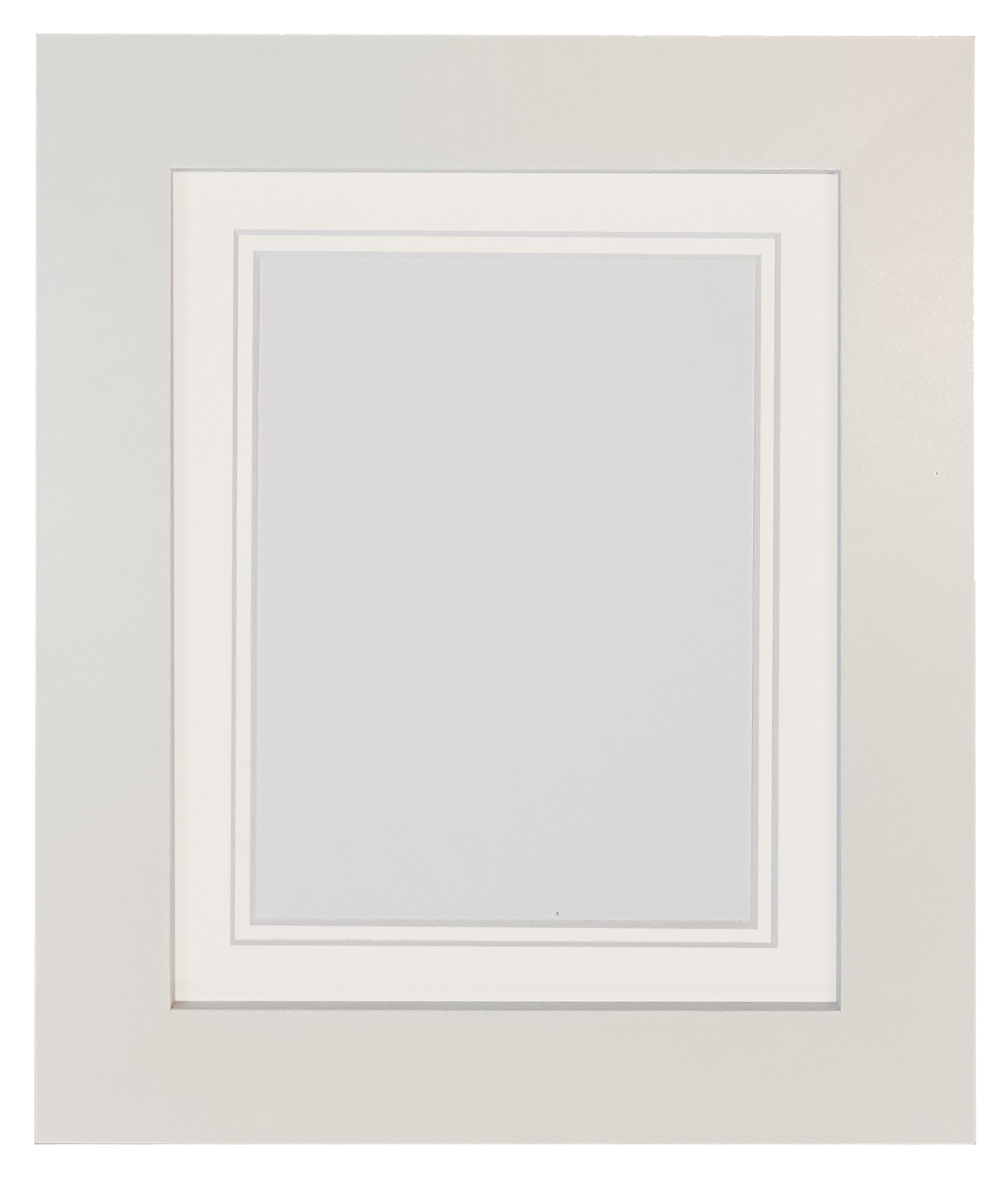 Metro White Photo Picture Poster Frame with Double Ivory Mount A2 for Image Size A3