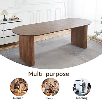 Amazon.com - Mcltopz Round Faux Travertine Extendable Dining