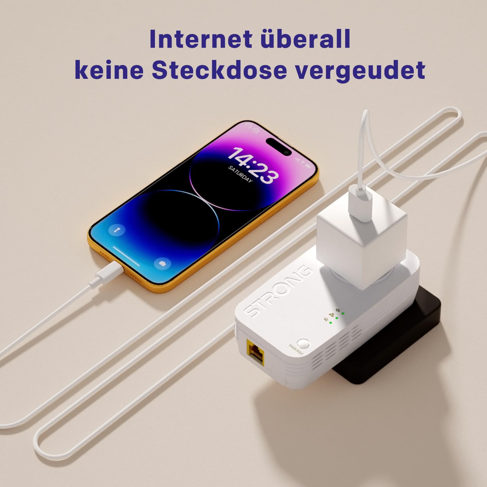 Strong AV1000 Mbit/s Powerline Adapter Set mit Steckdose – Bild 4