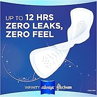 Vista 5 de Always Infinity FlexFoam Pads para mujer, talla 4, absorción nocturna, sin perfume, 13