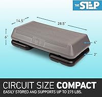 Vista 6 de Freestyle STEP Plataforma de escalón para ejercicio, Stepper de tamaño circuito para ejercicio en casa