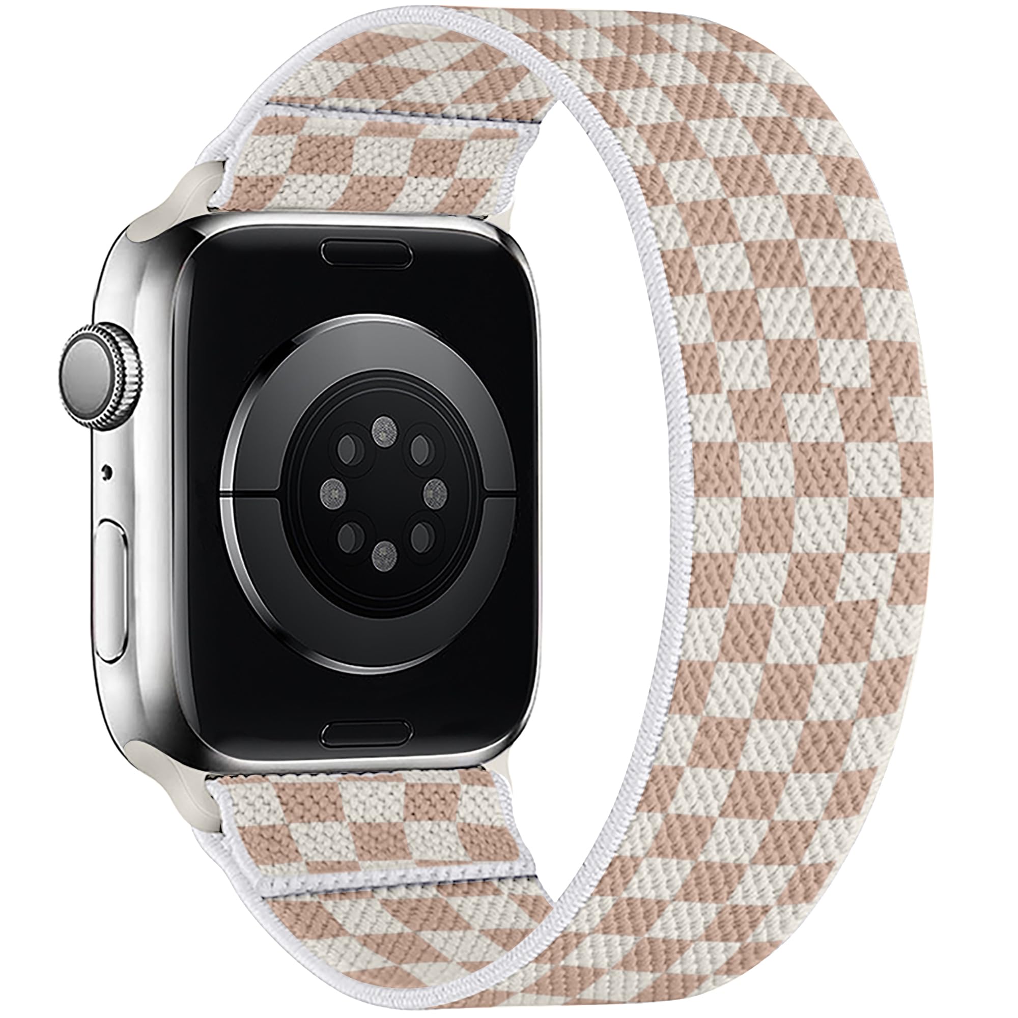 BMBEAR Stretchy Solo Loop Bands Compatible with Apple Watch 38mm 40mm 41mm Braided Elastic Weave Nylon Wristbands Women Men Straps for iWatch Series 7/6/5/4/3/2/1/SE Dark Black — view 33