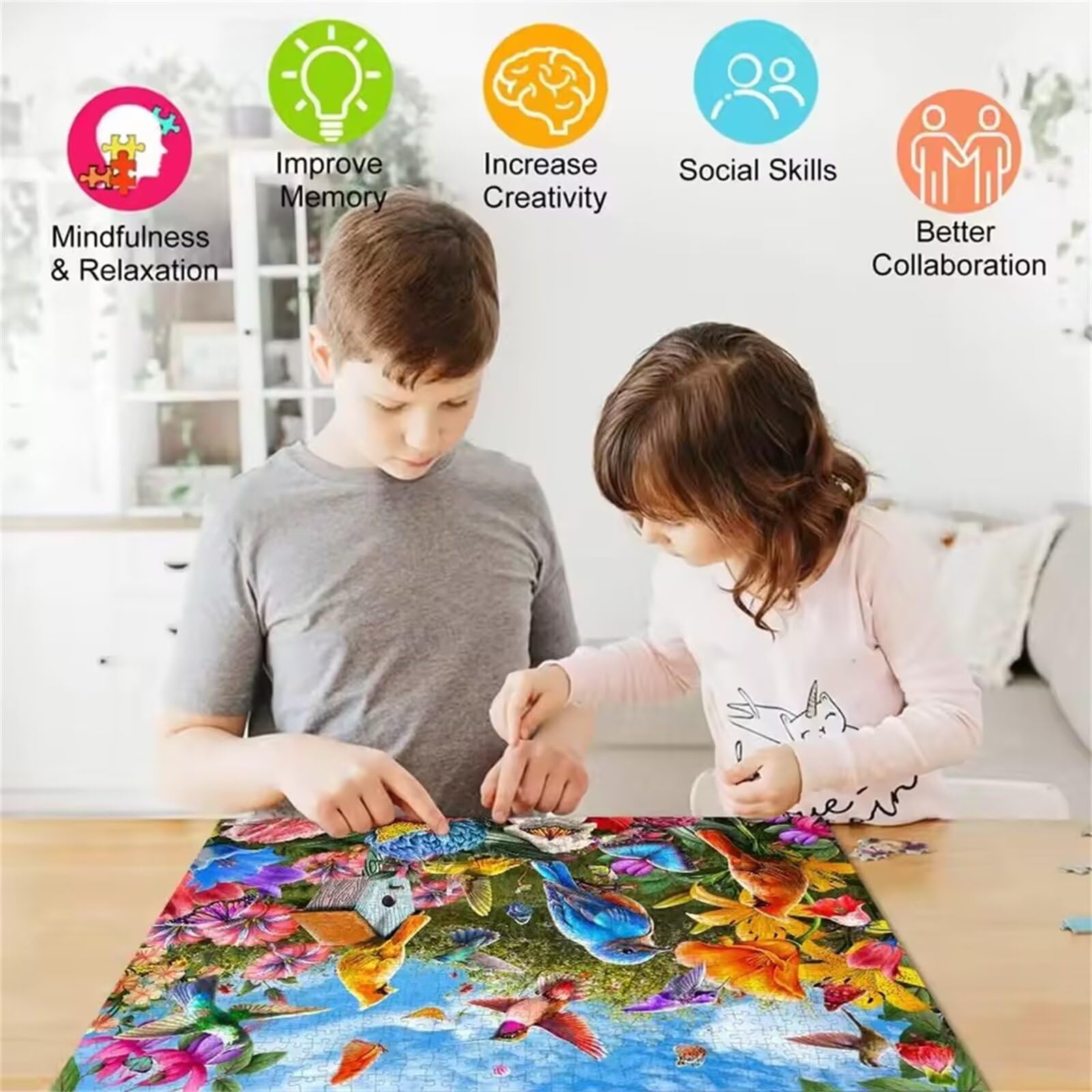 Puzzle 1000 sztuk dla dorosłych, puzzle do samodzielnego wykonania, puzzle stymulujące zabawki edukacyjne wystrój domu (zachód słońca gitara wodospad)