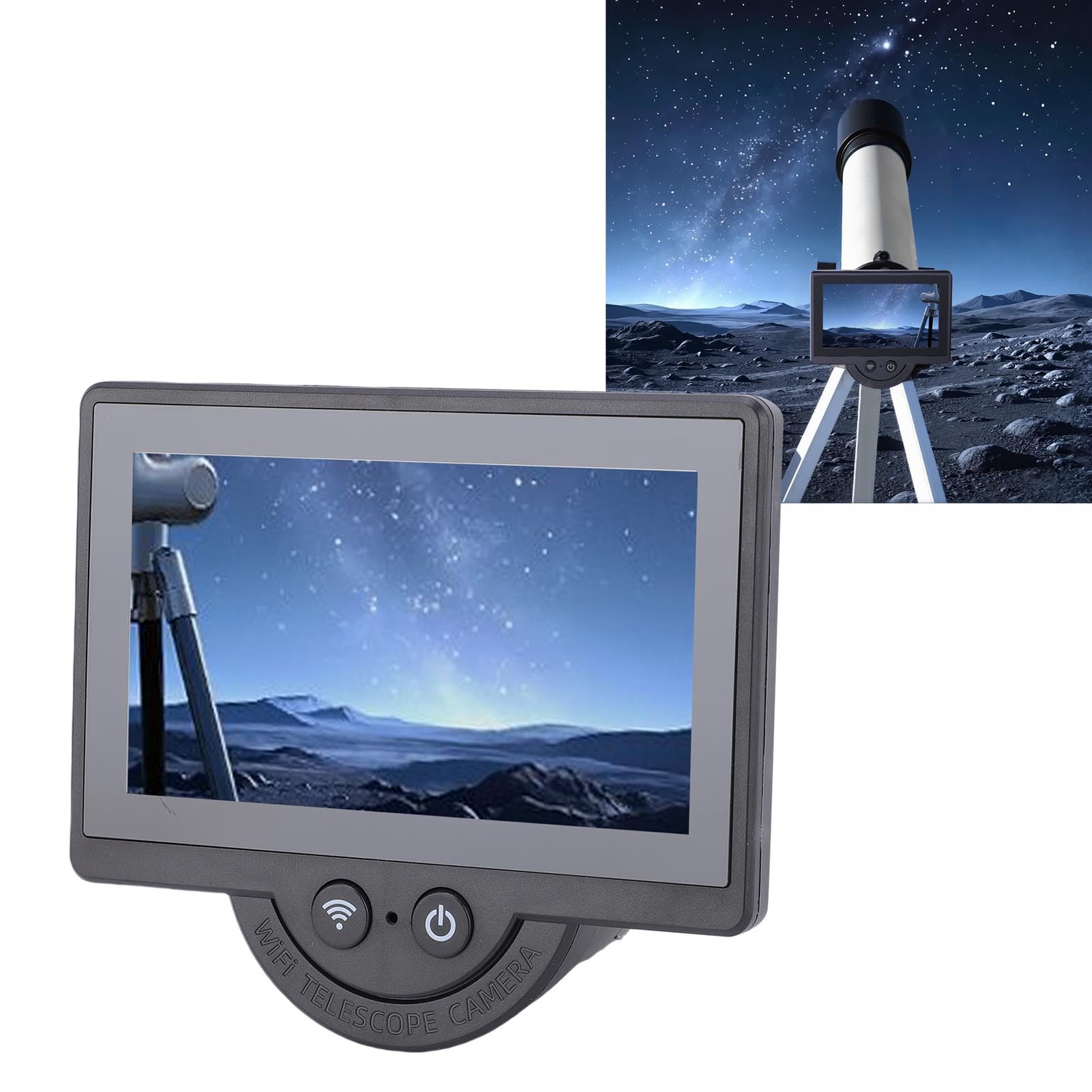 GOWENIC Ocular Electrónico WiFi Con Pantalla HD De 4.3″ Para Telescopios De 26-47mm – Batería 800mAh, App, Compatible Con Astrofotografía Y Observación De Aves