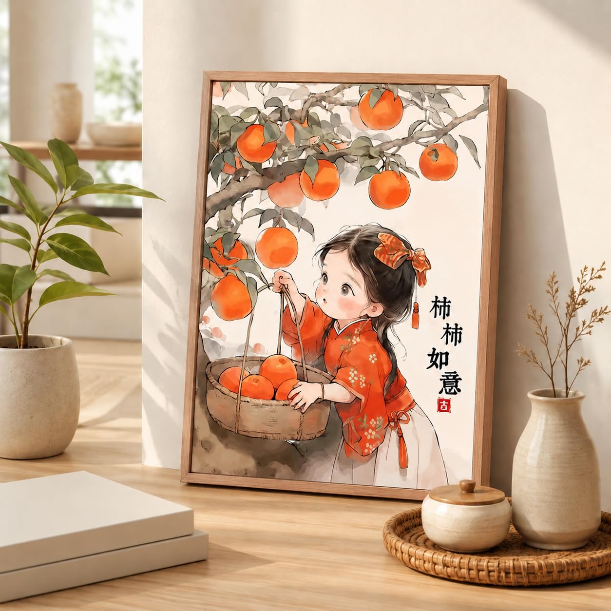 JISADER Modernes Chinesisches Stickset Erwachsene, Full Kit mit vorgedrucktem Muster, 60x75cm Stickgarn & Stickrahmen, Bastelset für entspannte Auszeiten, silk thread