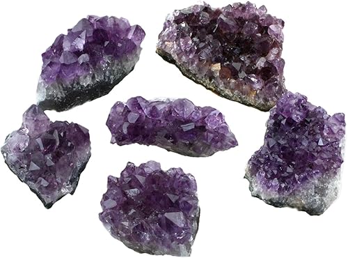 Miniatura 7 de Rockcloud Natural púrpura amatista cuarzo cristal racimo geoda druzy decoración casera espécimen de piedras preciosas