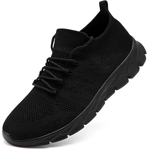 Linenghs Running Shoes for Men Sneakers Non-Slip Tennis Gym Work Shoes Mens Lightweight Walking Breathable Comfortable Soft Workout Shoe