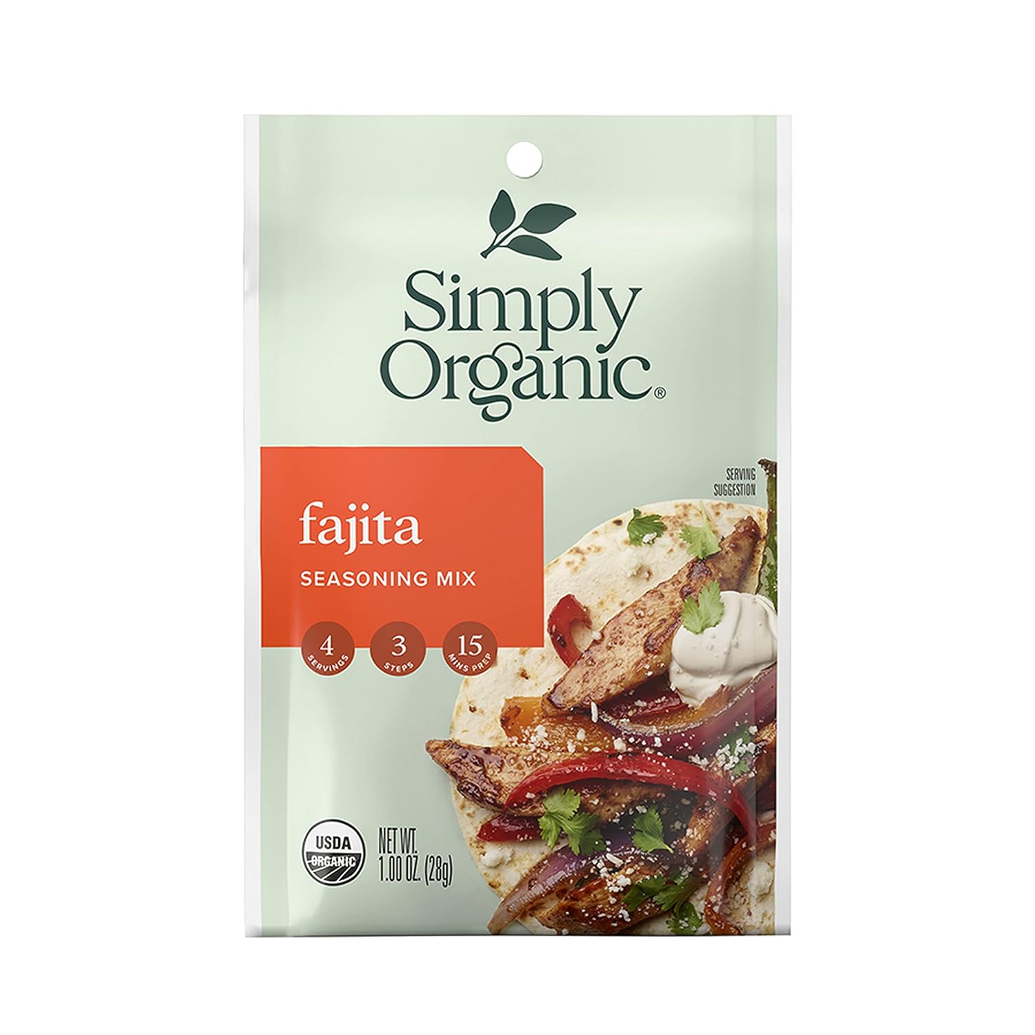 Simply Organic Fajita, Seasoning Mix, Certified Organic, 1-Ounce Packets (Pack of 12) ( Value Bulk Multi-pack)