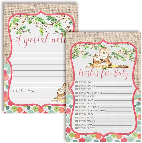 Miniatura 8 de Little Rascal - Tarjetas de deseos de bebé de mapache de 20, 4 x 6 pulgadas, gran recuerdo y actividad divertida para baby showers, deseos de