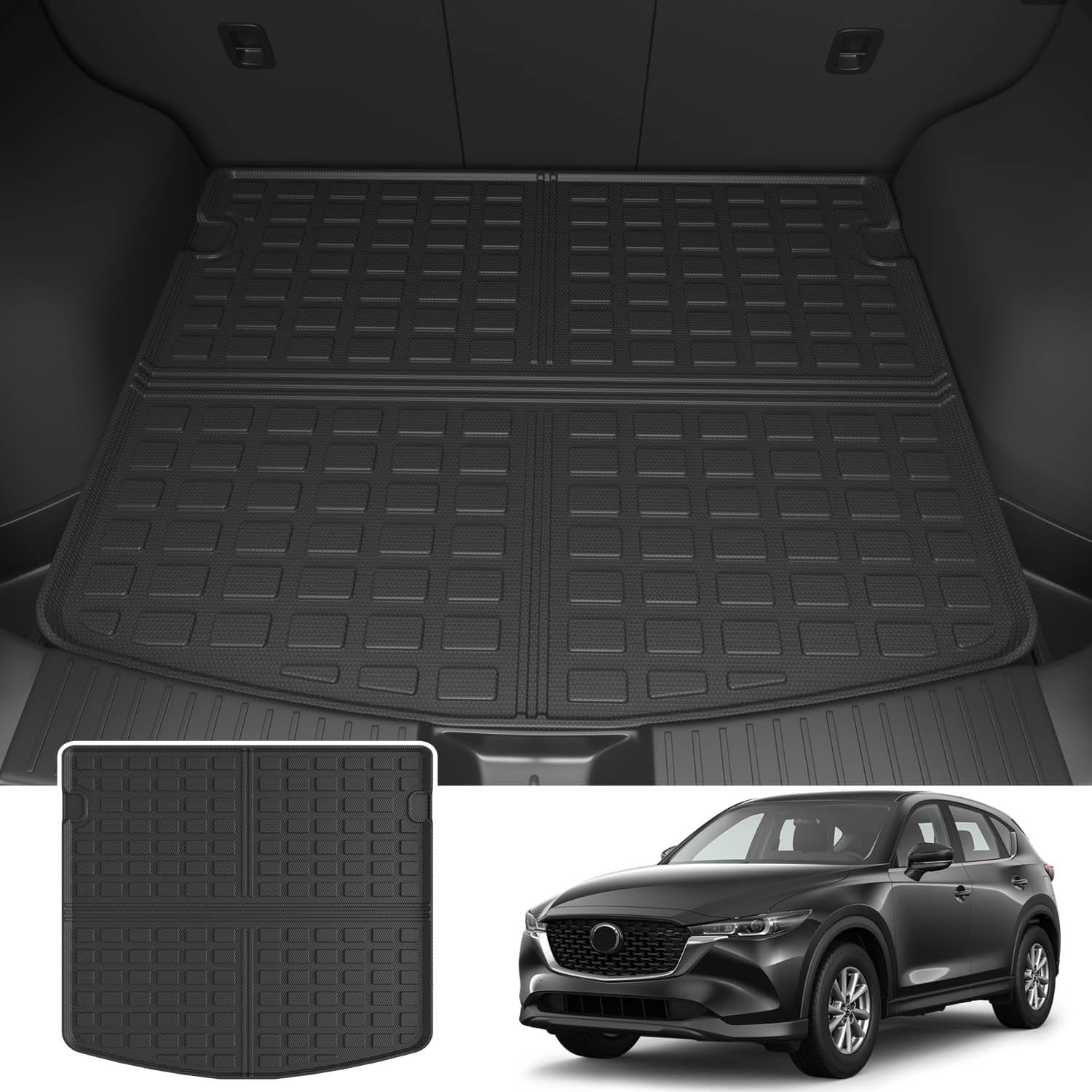 Alfombrilla de carga compatible con Mazda CX-5 2023 2024 2024, alfombrilla de maletero TPE para todo tipo de clima, repuesto para accesorios Mazda