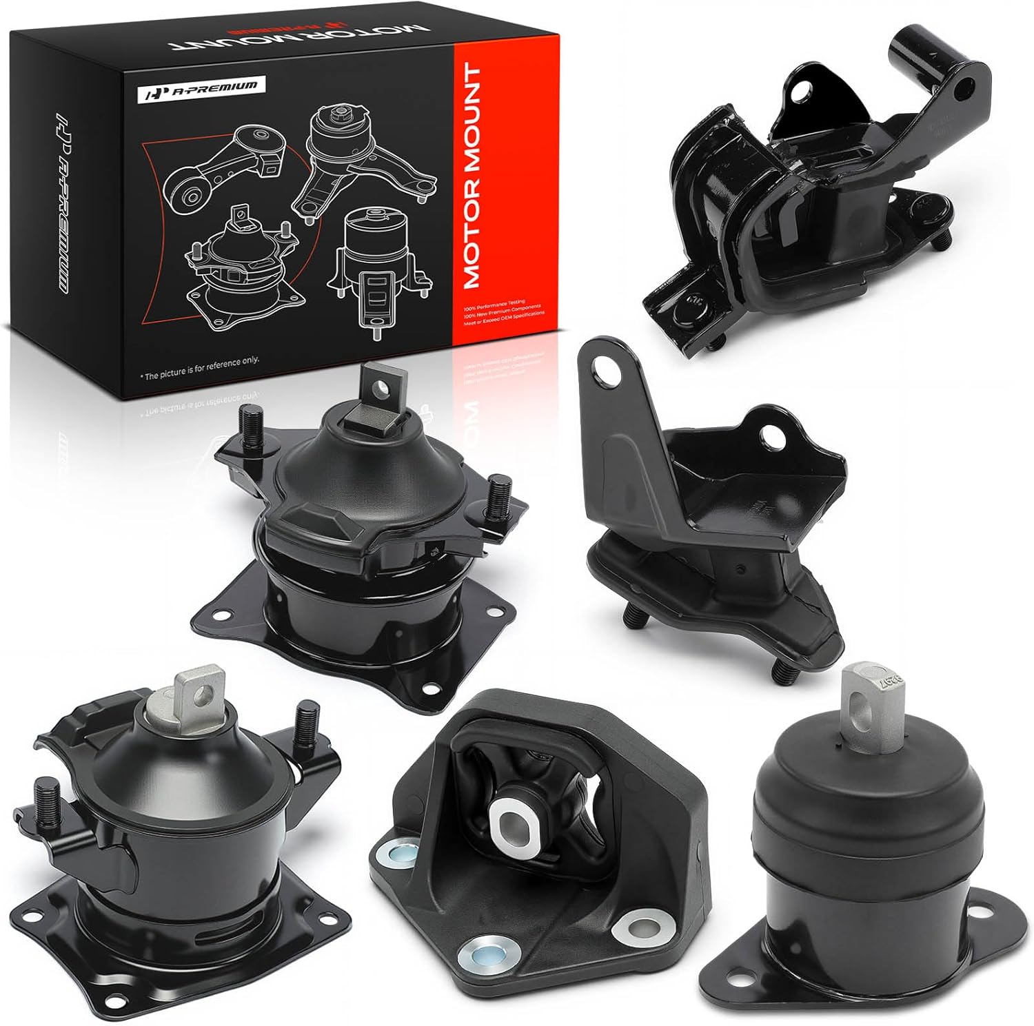 A-Premium 6PCS Engine Motor Mount and Transmission Mount Set Compatible with Honda Accord 2003 2004 2005 2006 2007 3.0L, Manual Transmission