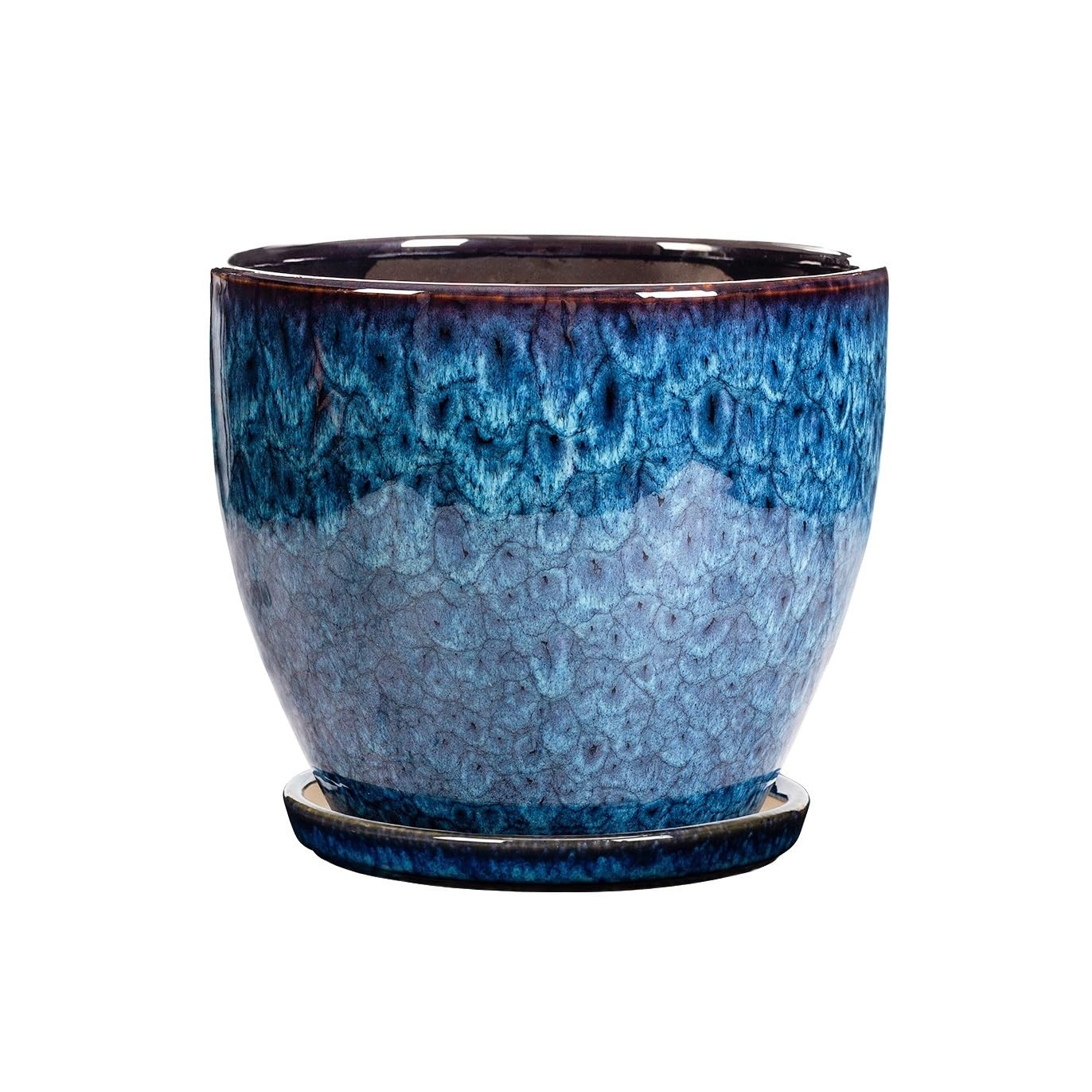 Sda287mz One Color 25.5 * 22Cm Thickened Flowerpot Ceramic Household With Split Tray Large Desktop Flower And Green Plant Pot Multifunction