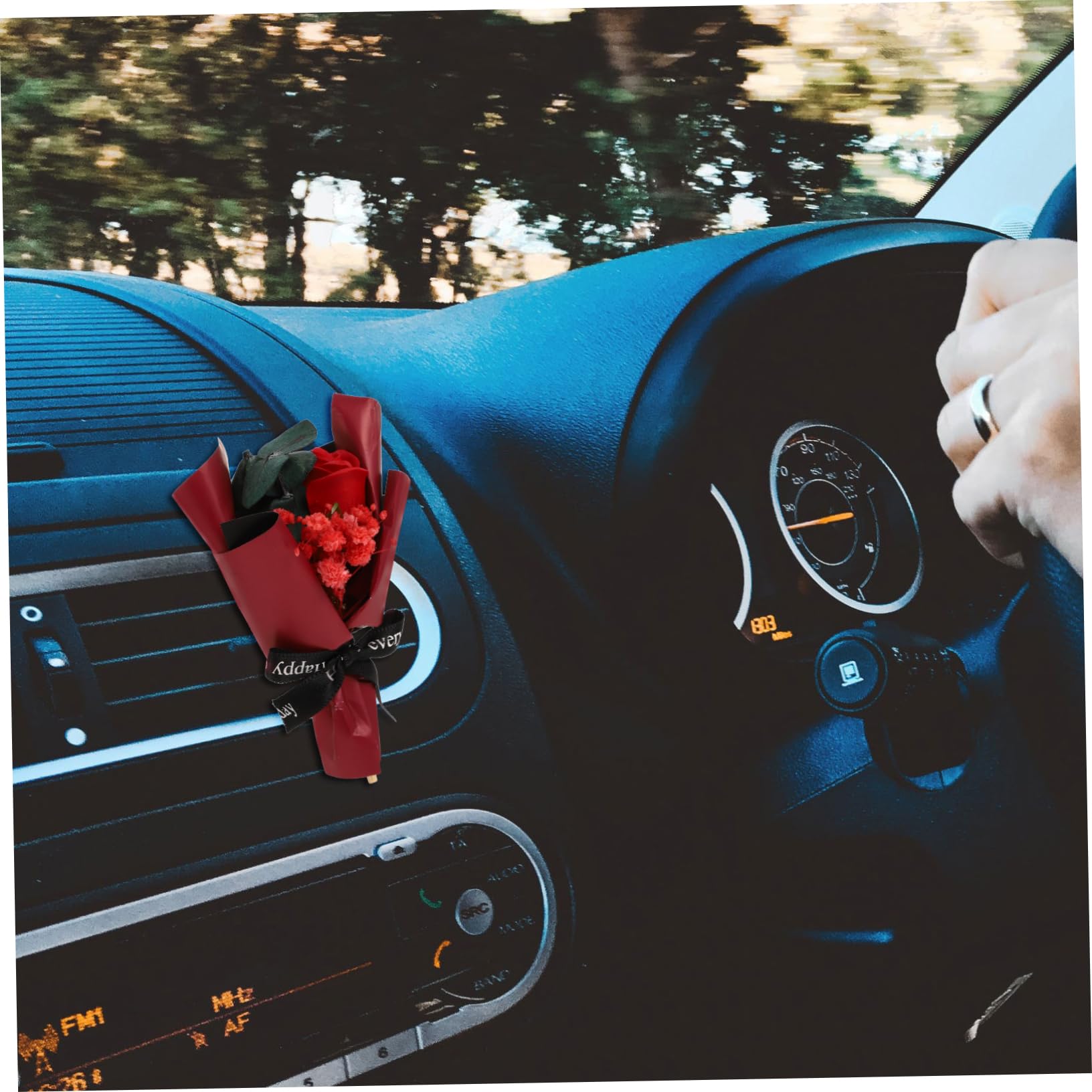 SOLUSTRE 4pezzi Clip Decorativa Per Aria Con Fiori Secchi Diffusore Per Auto Facile Da Installare Design Elegante Per Interni Auto e Casa Ottimo Per Occasioni Speciali