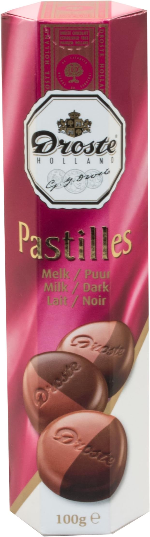 Droste Milk/Dark Chocolate Pastilles (100g / 3.5 Ounce)