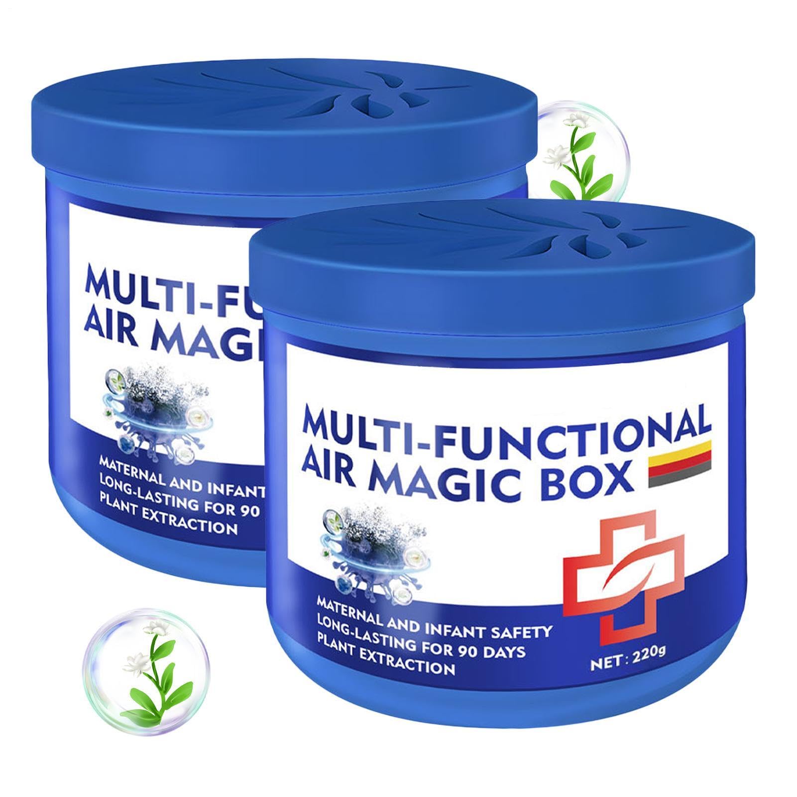 Pojemnik kurz - automatyczny oczyszczacz powietrza Magic Box 220 g | D?ugotrwa?y ?rodek czyszcz?cy z wyci?giem do domu, salonu, sypialni, kuchni i biura, 2 sztuki
