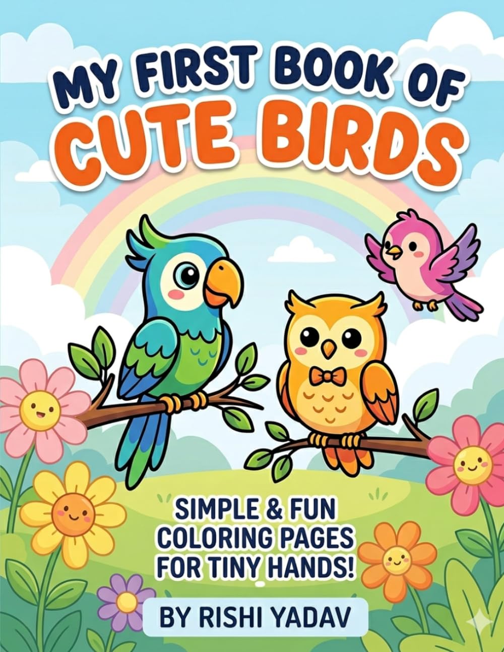 My First Big Book of Birds: Cute Bird Coloring & Handwriting Practice for Kids: Easy Illustrations of Eagles, Owls, Peacocks, and More | Learn Bird ... Activities for Toddlers and Preschoolers