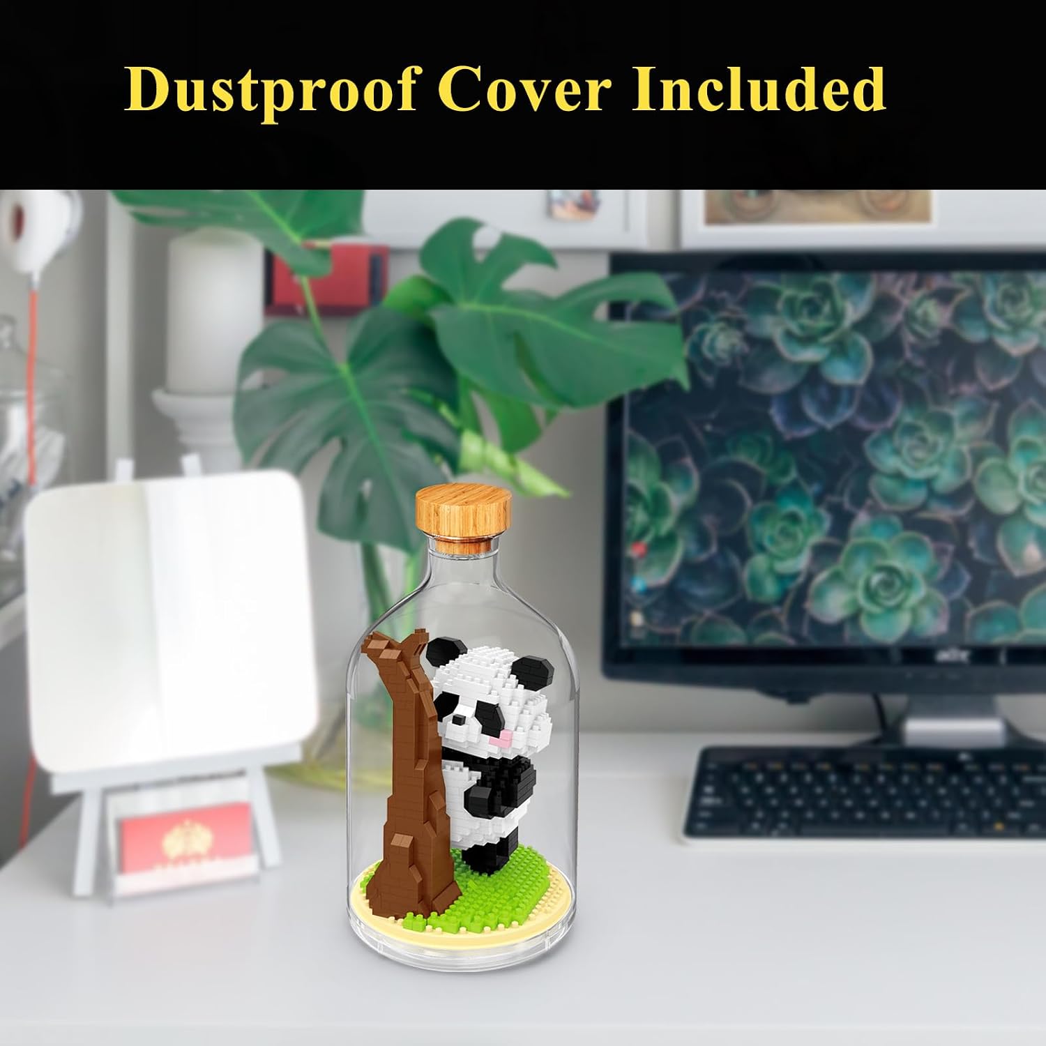 Creative Panda Toy Building Set,Adult Mini Animal Friend Set,Party Favors Gift for Friends,Animal Lover Office Home Decor Building Block Kit,New Year Easter Birthday Gift for Family(Hiding)