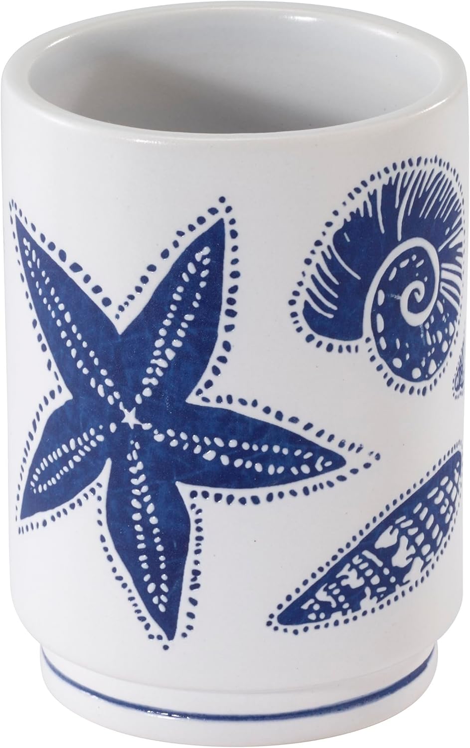 Avanti Linens - Accessory Set, 4-Piece Set Including Matching Tumbler, Toothbrush Holder, Soap Dish, & Soap Dispenser, Sealife Home Decor (Ibiza Collection)