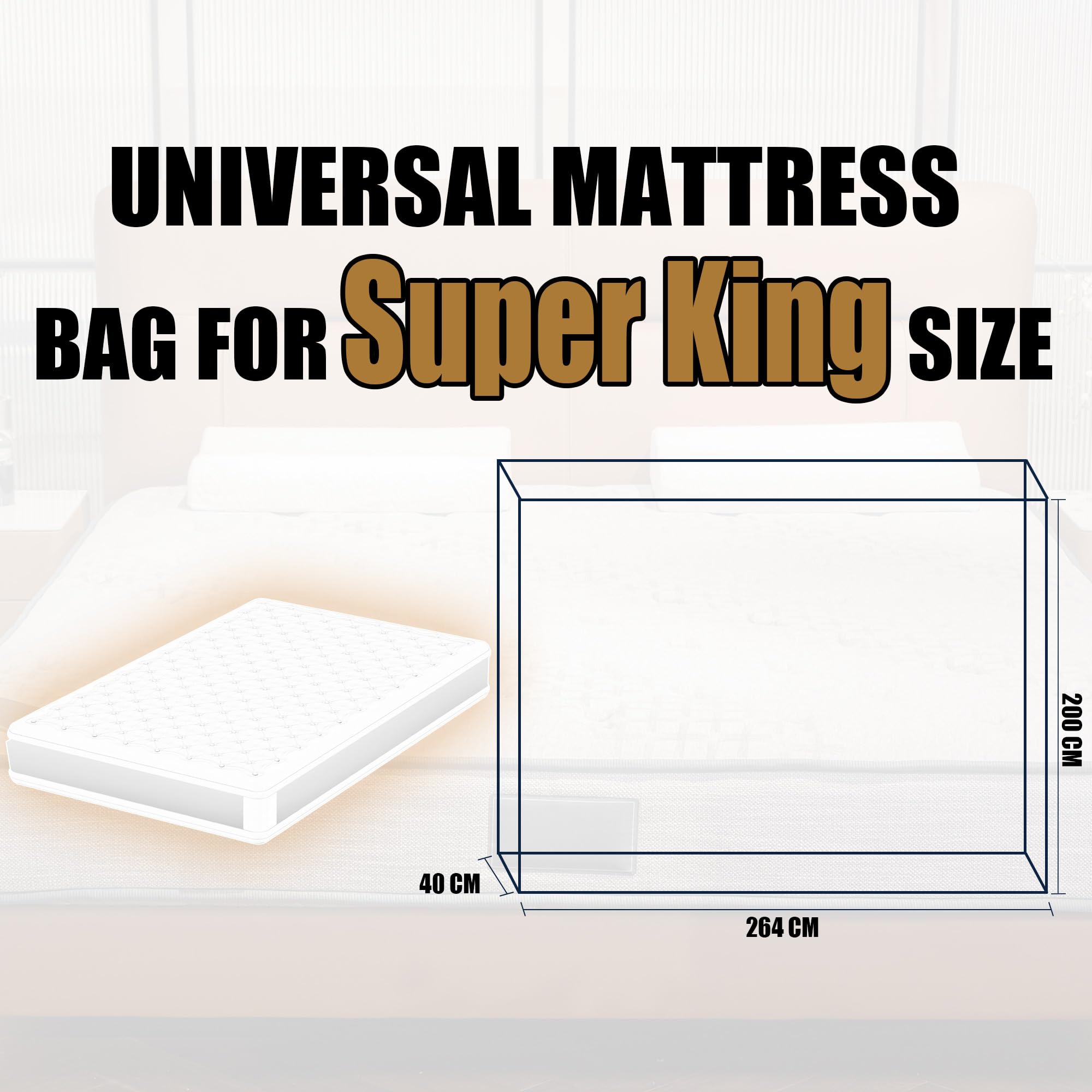 PROMORE Super King Size Mattress Cover for Moving Storage Mattress Bags for Moving and Transport Mattress Protector Storage Bag - Image 2