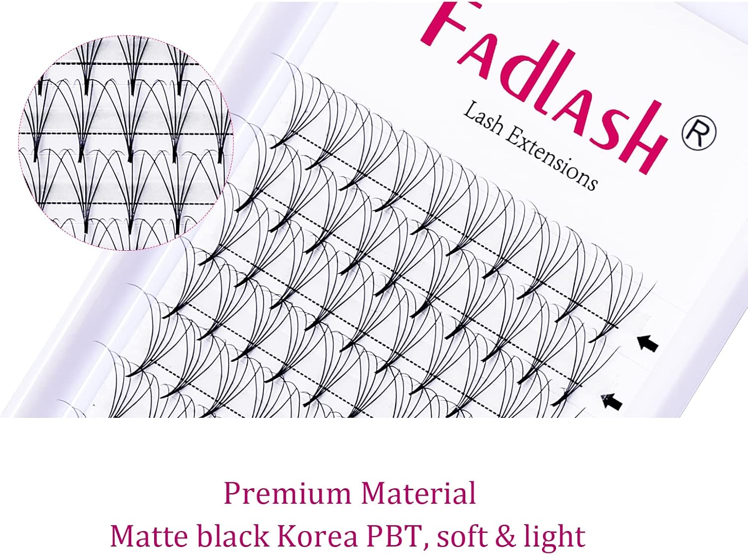Fadlash Pre Made Fan Eyelash Extensions 5D-0.10D Curl Mix 8-14mm Pointy Base Premade Volume Russian Lashes - Image 5