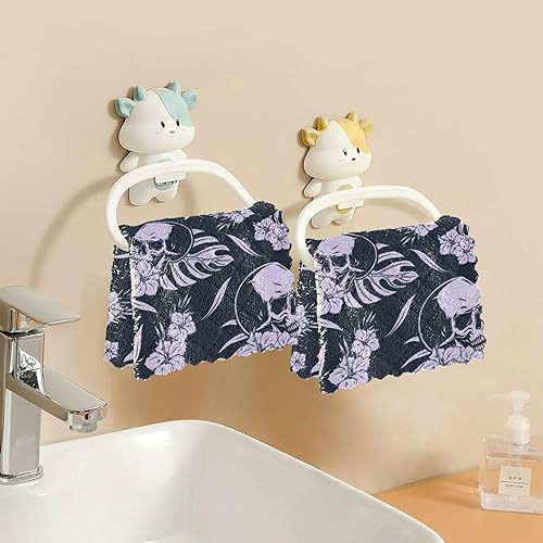 Miniatura 6 de Vintage Tropical Skull 6 Pack Fast Drying Microfiber Kitchen Towels Print Soft Tea Cup Kitchen Towels for Bathroom Sink